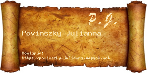 Povinszky Julianna névjegykártya